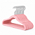 50 Cabides Slim Ultra Finos Antideslizante Aveludado Rosa - Imagem 1