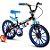 Bicicleta Infantil Aro 16 - Nathor Tech Boys - Aço - Preto e Azul - Imagem 1