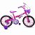 Bicicleta Infantil Aro 16 - Nathor Top Girls - Aço - Rosa e Lilás - Imagem 1