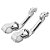 Par de Suporte 1-1/4" (32mm) Angulado Longo para Pedaleira - Cromado - Twin13 - Imagem 1