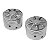 Par de Tampa Billet para Porca do Eixo Dianteiro Harley Davidson - 8 Spoke - Cromado - Twin13 - Imagem 1