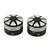 Par de Tampa Billet para Porca do Eixo Dianteiro Harley Davidson - 8 Spoke - Preto - Twin13 - Imagem 1