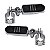 Par de Pedaleira Modelo Stripe com Suporte - Cromado - Twin13 - Imagem 1