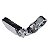Par de Pedaleira Modelo Stripe com Suporte Angulado Curto - Cromado - Twin13 - Imagem 3
