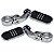 Par de Pedaleira Modelo Stripe com Suporte Angulado Curto - Cromado - Twin13 - Imagem 1