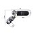 Par de Pedaleira Modelo Stripe com Suporte Angulado Curto - Cromado - Twin13 - Imagem 7
