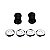 Kit de Buchas de Guidão Poliuretano Preto Harley - Twin13 - Imagem 1