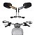 Par de Espelhos Retrovisores LED Harley V-Rod - Twin13 - Preto - Imagem 3