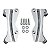 Kit de Suporte de Dockings Sissy Bar Harley Touring 14-23 - Twin13 - Cromado - Imagem 2