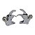 Par de Suportes Engate Rápido de Para-brisa / Fairing 41mm - Twin13 - Cromado - Imagem 1