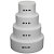 1 Kit Base Isopor Bolo Falso (fake) Redondo 4 Andares 10cm - Imagem 1