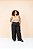 CALÇA ALFAIATARIA RETA RISCA DE GIZ PRETO PLUS SIZE - Imagem 4