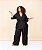 CALÇA ALFAIATARIA RETA PRETO  PLUS SIZE - Imagem 1