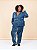 CALÇA RETA MALHA VELUDO AZUL DELPHIS  PLUS SIZE - Imagem 1