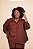CAMISA RELAXED EVASÊ MARROM JATOBÁ PLUS SIZE - Imagem 1