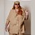 BLAZER ALFAIATARIA MANGA LONGA BEGE MIRRA PLUS SIZE - Imagem 4