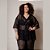 CAMISA CROCHE DUBAI PRETO PLUS SIZE - Imagem 1