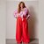 CAMISA LISTRADA TONS VERMELHO/ROSA PLUS SIZE - Imagem 1