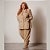 CALÇA ALFAIATARIA BALLON BRILHO BEGE PLUS SIZE - Imagem 1