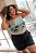 TOP RETO JACQUARD VERDE PLUS SIZE - Imagem 1