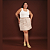 SAIA CURTA TWEED LARANJA e AZUL PLUS SIZE - Imagem 1