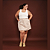 SAIA CURTA TWEED LARANJA e AZUL PLUS SIZE - Imagem 2