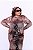 VESTIDO TULE MARROM ESTAMPA ORGÂNICA PLUS SIZE - Imagem 5