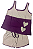 Pijama feminino curto batinha de malha de algodão penteada - Imagem 5