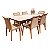 Mesa de jantar com 6 cadeiras Diamond - Natural / Linho - Imagem 1