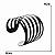 Porta Guardanapo  Curves Preto 4cm 4Unidades Lyor - Imagem 3