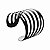 Porta Guardanapo  Curves Preto 4cm 4Unidades Lyor - Imagem 3
