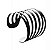 Anel Para Guardanapo  curves preto 4cm (Conjunto C/ 4 Anéis) - Imagem 1