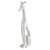 Escultura Cachorro Decorativo Branco Cerâmico MX0005 40cm BTC - Imagem 1