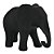 Elefante Cerâmico Preto 18cm - Imagem 1