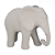 Escultura Decorativo Elefante Cerâmico Branco 14x7,7x15,5cm Flayway - Imagem 1