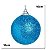 Bola Natalina 10cm Azul C/6 Glitter Sortido Natal Cromus - Imagem 2