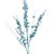 Galho Natalino Azul Folhas Glitter Grande 75cm Natal1un Cromus - Imagem 2