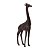 Escultura Girafa Em Poliresina Preta  38cm 13866 - Mart - Imagem 1