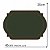 Jogo Americano Verde C/ Laranja 45x45 Nylon Decortextil - Imagem 4