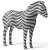 Escultura Zebra Em Poliresina 30x26cm Mart - Imagem 1
