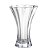 Vaso Petals de vidro Transparente C/ Listras Retas 20cm - Imagem 1