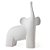 Escultura Decorativa Elefante G Em Ceramica Branco 32,5x25x10cm 16569 Mart - Imagem 1