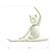 Escultura Decorativa Gato Yoga Cerâmica Branca 13,5x16x4cm Mabruk - Imagem 3