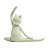 Escultura Decorativa Gato Yoga Cerâmica Branca 13,5x16x4cm Mabruk - Imagem 2