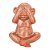 Escultura Decorativa Macaco Cerâmico Rose Gold (Não vejo) 10x10cm - Imagem 1