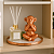 Escultura Decorativa Macaco Cerâmico Rose Gold (Não Falo) 10x10cm - Imagem 3