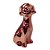 Escultura Decorativa Cachorro Cerâmico Rose Gold 10x4x5cm - Imagem 1