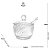 Meleira Cristal Pear C/Colher 10x10x11cm Wolff - Imagem 3