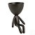Vaso Cachepot Bob Preto Em Poliresina 12414 Mart - Imagem 1