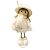 Mini Pelucia Boneca Branca Cromus 16cm - Imagem 1